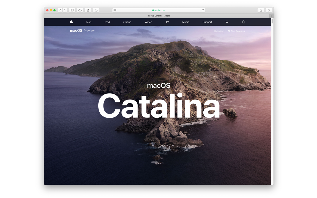 New features in latest macOS Catalina